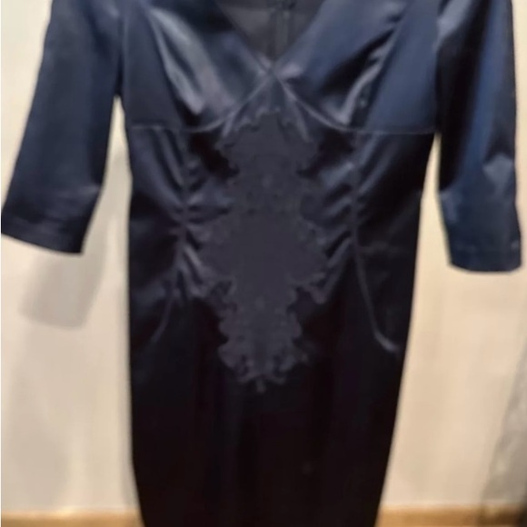 Dolce & Gabbana Dresses & Skirts - D&G Dolce & Gabbana Black V-Neck Silk Look Dress Size 32/46 US 4 / 6 Runs Small